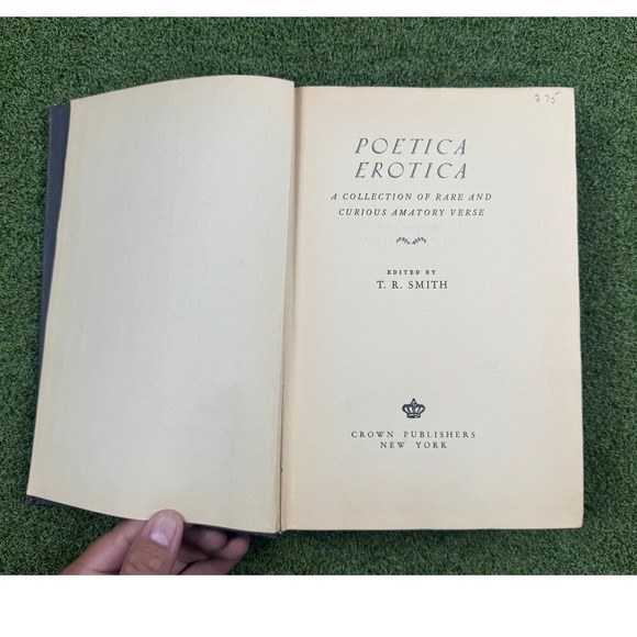 Poetica Erotica TR Smith 1927 Crown Publishers Vintage Poetry Hardcover Rare - Picture 3 of 6